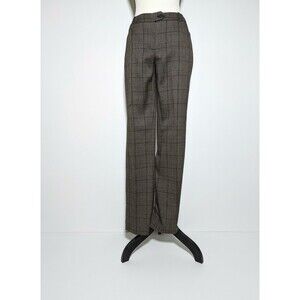 Calvin Klein Women’s Dress Pants Trousers Brown Plaid Modern Fit Size 2 EUC